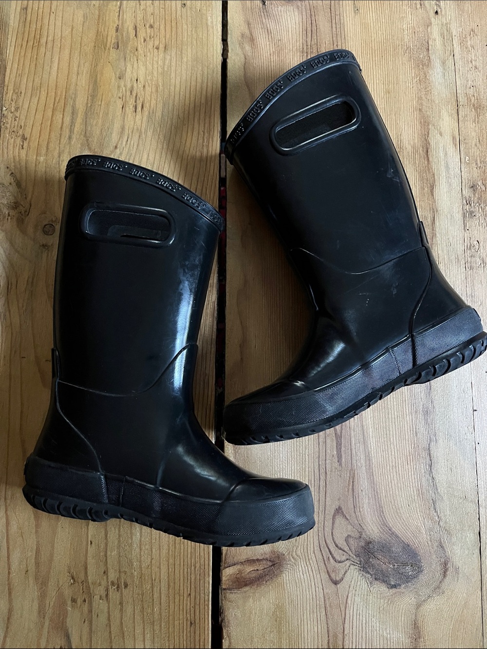 BOGS Toddler 13 Black High Sheet Rain Boots Waterproof